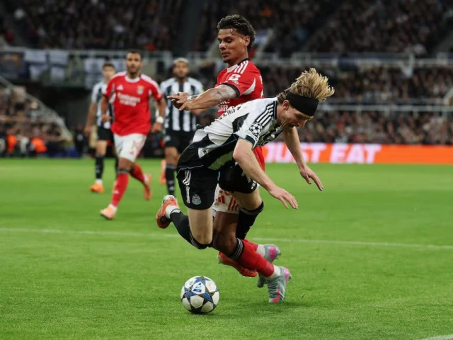 newcastle united s anthony gordon in action with benfica s richard rios photo reuters newcastle united s anthony gordon in action with benfica s richard rios photo reuters