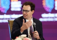ceo of anthropic dario amodei addresses the gathering at the ai impact summit in new delhi india february 19 2026 reuters