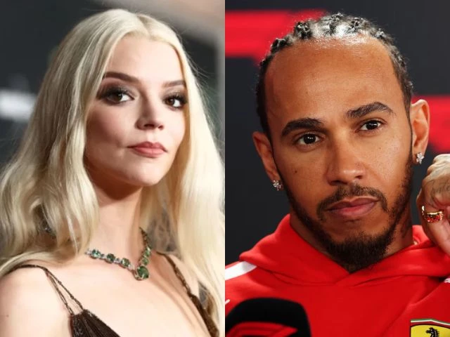 why was anya taylor joy in the f1 paddock with lewis hamilton