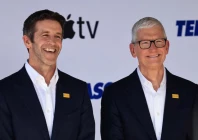 apple s ceo tim cook and senior vice president hardware engineering john ternus attend the premiere of season four of the apple tv series ted lasso at the academy museum in los angeles california us july 27 2026 reuters