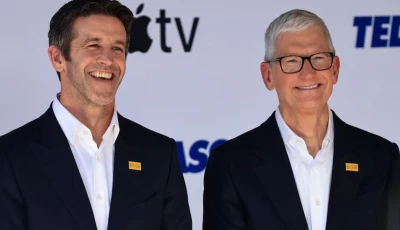 apple s ceo tim cook and senior vice president hardware engineering john ternus attend the premiere of season four of the apple tv series ted lasso at the academy museum in los angeles california us july 27 2026 reuters