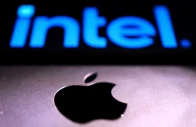 intel and apple logos are seen in this illustration taken september 24 2025 photo reuters