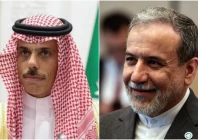 iranian foreign minister abbas araghchi and his saudi counterpart prince faisal bin farhan discussed the regional situation amid new drone threat to ksa photo reuters afp