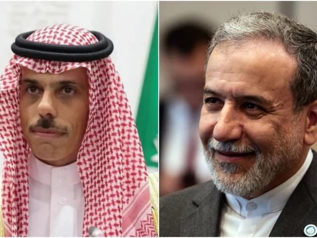 iranian foreign minister abbas araghchi and his saudi counterpart prince faisal bin farhan discussed the regional situation amid new drone threat to ksa photo reuters afp iranian foreign minister abbas araghchi and his saudi counterpart prince faisal bin farhan discussed the regional situation amid new drone threat to ksa photo reuters afp