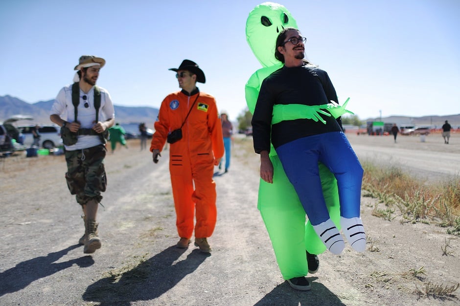 People walking to the event. PHOTO: AFP