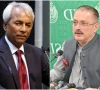 sindh governor nehal hashmi l and senior sindh minister sharjeel memon l