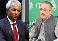 sindh governor nehal hashmi l and senior sindh minister sharjeel memon l