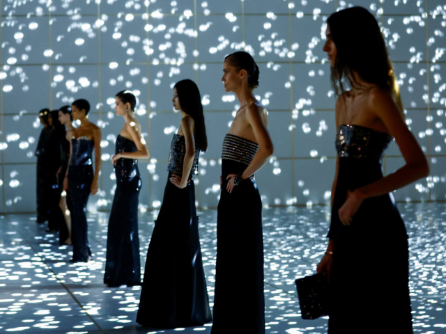 Models present creations from Giorgio Armani Spring/Summer 2027 womenswear collection during Milan Fashion Week, in Milan, Italy, September 27, 2026. PHOTO: Reuters