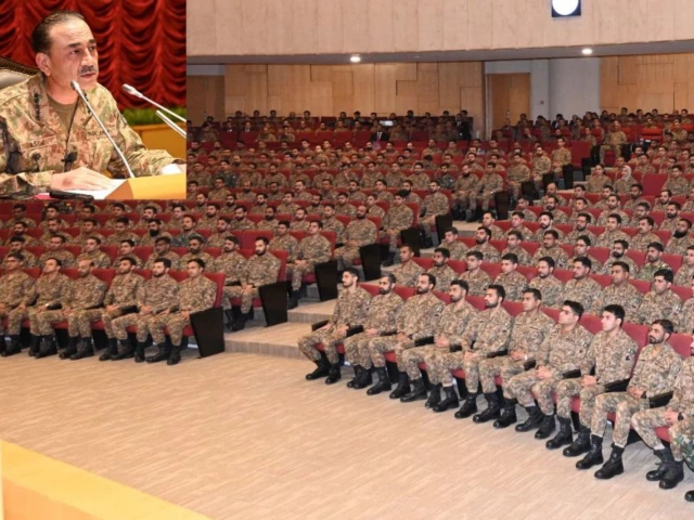 chief of army staff coas field marshal syed asim munir addresses during during his visit to command and staff college quetta on friday may 30 2025 photo ispr chief of army staff coas field marshal syed asim munir addresses during during his visit to command and staff college quetta on friday may 30 2025 photo ispr