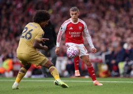 arsenal s leandro trossard in action with crystal palace s chris richards photo reuters