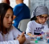 palestinian children draw at rommana studio in hebron in the israeli occupied west bank september 22 2026 photo reuters