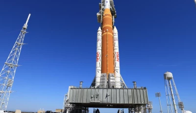 nasa s artemis ii sls space launch system rocket and orion spacecraft stand vertical on mobile launcher 1 at launch complex 39b at nasa s kennedy space center in florida on tuesday feb 10 2026 the artemis ii test flight will take commander reid wiseman pilot victor glover and mission specialist christina koch from nasa and mission specialist jeremy hansen from the csa canadian space agency around the moon and back to earth photo nasa