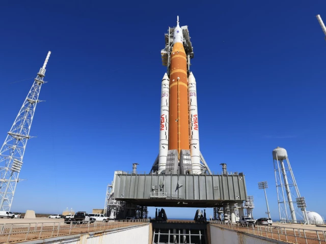 nasa s artemis ii sls space launch system rocket and orion spacecraft stand vertical on mobile launcher 1 at launch complex 39b at nasa s kennedy space center in florida on tuesday feb 10 2026 the artemis ii test flight will take commander reid wiseman pilot victor glover and mission specialist christina koch from nasa and mission specialist jeremy hansen from the csa canadian space agency around the moon and back to earth photo nasa nasa s artemis ii sls space launch system rocket and orion spacecraft stand vertical on mobile launcher 1 at launch complex 39b at nasa s kennedy space center in florida on tuesday feb 10 2026 the artemis ii test flight will take commander reid wiseman pilot victor glover and mission specialist christina koch from nasa and mission specialist jeremy hansen from the csa canadian space agency around the moon and back to earth photo nasa