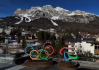 an aerial view shows the olympic rings and the olympia delle tofane track in cortina which will host the women s alpine skiing competition during the milano cortina winter olympic games 2026 in cortina italy photo reuters an aerial view shows the olympic rings and the olympia delle tofane track in cortina which will host the women s alpine skiing competition during the milano cortina winter olympic games 2026 in cortina italy photo reuters