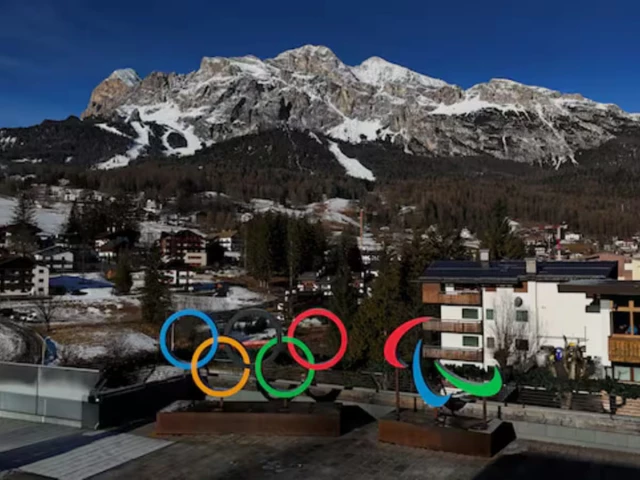 an aerial view shows the olympic rings and the olympia delle tofane track in cortina which will host the women s alpine skiing competition during the milano cortina winter olympic games 2026 in cortina italy photo reuters an aerial view shows the olympic rings and the olympia delle tofane track in cortina which will host the women s alpine skiing competition during the milano cortina winter olympic games 2026 in cortina italy photo reuters