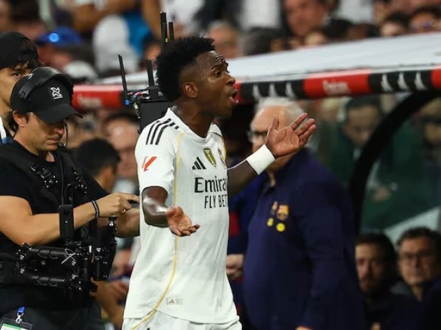 real madrid s vinicius junior reacts after being substituted photo reuters real madrid s vinicius junior reacts after being substituted photo reuters