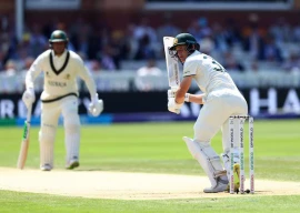 australia s marnus labuschagne in action at lord s cricket ground london britain on june 12 2025 photo reuters