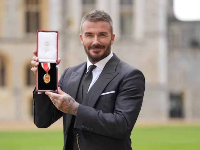 sir david beckham after he was made a knight bachelor at an investiture ceremony at windsor castle berkshire november 4 2025 photo reuters