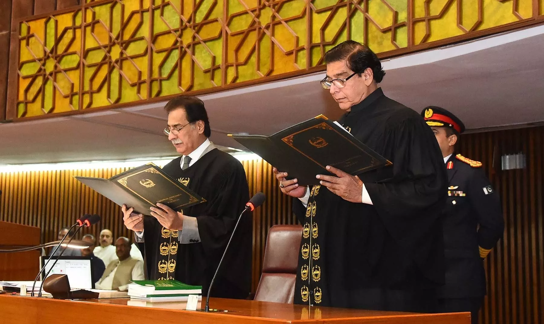 ashraf takes oath as 22nd na speaker ashraf takes oath as 22nd na speaker