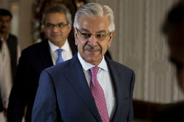 PML-N leader Khawaja Asif. PHOTO: AFP