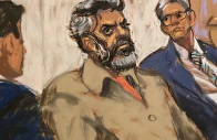 asif merchant a pakistani man with alleged ties to iran appears on charges in connection with a foiled plot to assassinate a us politician or government officials in a courtroom in new york us september 16 2024 in this courtroom sketch photo reuters