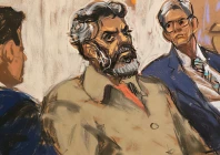 asif merchant a pakistani man with alleged ties to iran appears on charges in connection with a foiled plot to assassinate a us politician or government officials in a courtroom in new york us september 16 2024 in this courtroom sketch photo reuters