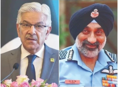 asif scoffs at indian air chief s comical claims
