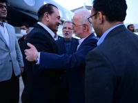 iranian interior minister eskandar momeni welcomes chief of defence forces and chief of army staff field marshal asim munir on his arrival in tehran on friday photo ispr