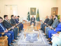 prime minister shehbaz sharif meets pakistani astronauts in islamabad on april 23 2026 photo pmo