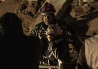 rescue personnel working at a site that israel bombed photo anadolu rescue personnel working at a site that israel bombed photo anadolu