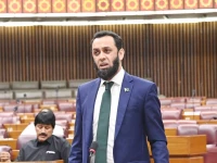 minister for information and broadcasting attaullah tarar speaking during the national assembly session in islamabad on may 6 photo radio pakistan