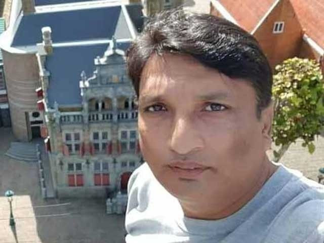 a file photo of journalist athar mateen who was gunned down after he rammed his vehicle into the bike of alleged robbers who were looting a citizen express
