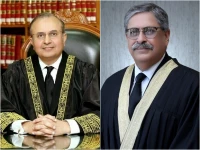 justice mansoor ali shah l and justice athar minallah r photo files justice mansoor ali shah l and justice athar minallah r photo files