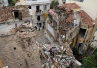 emergency personnel search for survivors in the rubble of a building that partially collapsed following an explosion in the plaka area which is popular with tourists in central athens greece september 26 2026 photo reuters