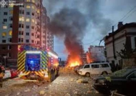 ukrainian law enforcement officers work at the site of an air attack at an undisclosed location in the kyiv region on september 28 2025 photo afp