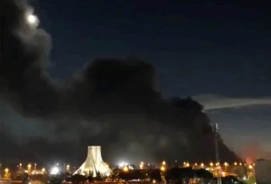 smoke rises over azadi square following a strike amid the us israeli conflict with iran in tehran on april 6 photo reuters