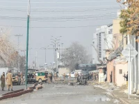 security personnel inspect the blast site in quetta photo afp