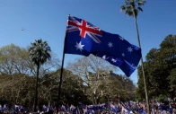 demonstrators carry australian flags during the march for australia anti immigration rally in sydney australia august 31 2025 photo reuters demonstrators carry australian flags during the march for australia anti immigration rally in sydney australia august 31 2025 photo reuters