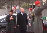 prime minister shehbaz sharif receiving a guard of honor at the austrian chancellery photo ptv youtube