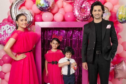 in pictures ayeza danish throw barbie themed birthday for daughter