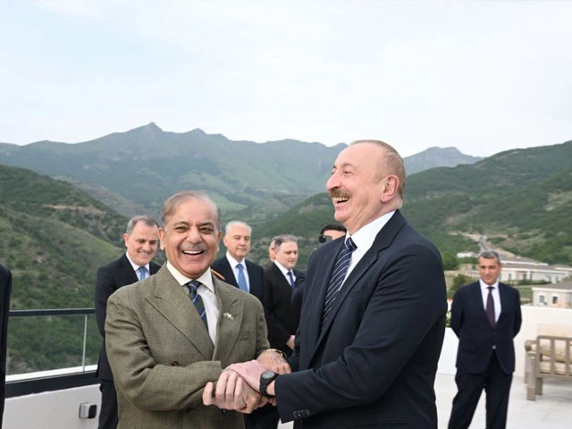 prime minister shehbaz sharif with azerbaijan president ilham aliyev in lachin on may 27 photo pid