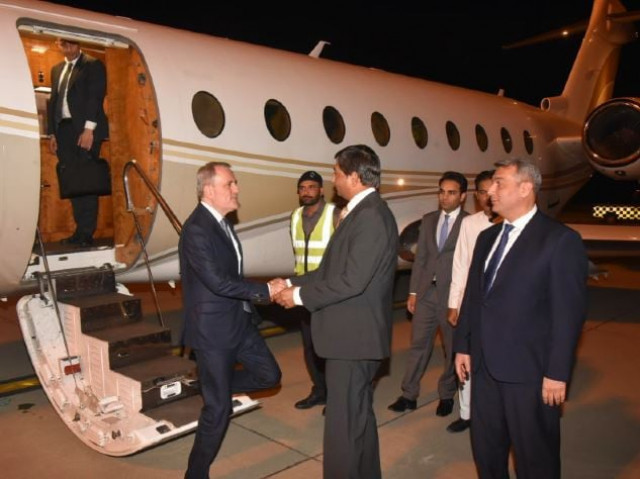 foreign minister of azerbaijan jeyhun bayramov arrives in islamabad on may 29 2024 photo app foreign minister of azerbaijan jeyhun bayramov arrives in islamabad on may 29 2024 photo app