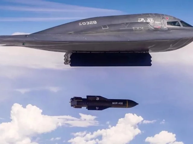 a b 2 bomber drops a gbu 57 bomb during a test photo united states air force via twz com a b 2 bomber drops a gbu 57 bomb during a test photo united states air force via twz com