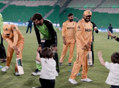 babar azam dismissed by shaheen afridi s one year old son in wholesome moment