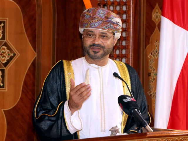 oman s foreign minister badr al boussa di photo file oman s foreign minister badr al boussa di photo file
