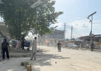 security personnel standing guard near the blast site in bajaur on july 30 2023 photo file
