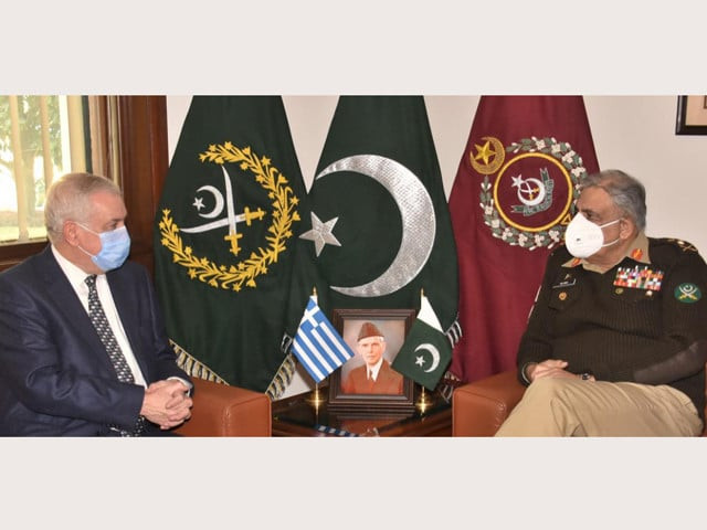 andreas papastavrou greek ambassador to pakistan paid a farewell call to army chief gen qamar javed bajwa at ghq photo ispr andreas papastavrou greek ambassador to pakistan paid a farewell call to army chief gen qamar javed bajwa at ghq photo ispr