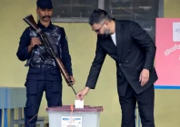balendra shah rapper turned politician and the prime ministerial candidate for rastriya swatantra party rsp votes during the general election in kathmandu nepal on march 5 2026 photo reuters