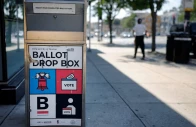 a ballot drop box outside a public library ahead of the midterm primary election in boston massachusetts us august 20 2026 photo reuters