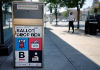 a ballot drop box outside a public library ahead of the midterm primary election in boston massachusetts us august 20 2026 photo reuters